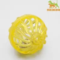 Шарик для кошек с бубенчиком &laquo;Завитушки&raquo;, 4 см, микс цветов