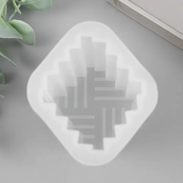 Молд силиконовый &laquo;Прямоугольник, Полоски вертикальные&raquo; 5.7&times;5.7&times;8.7 см