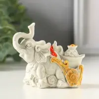 Фигурка гипс &laquo;Слон с богатством&raquo;, 6&times;8&times;3 см