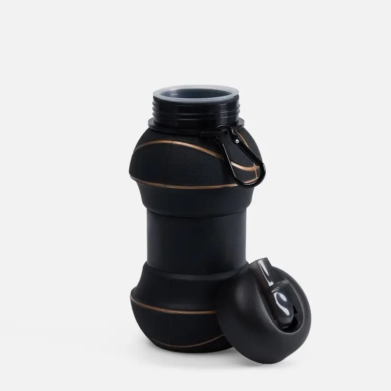 Складная бутылка для воды Basketball Flex, черная Складная бутылка для воды Basketball Flex, черная