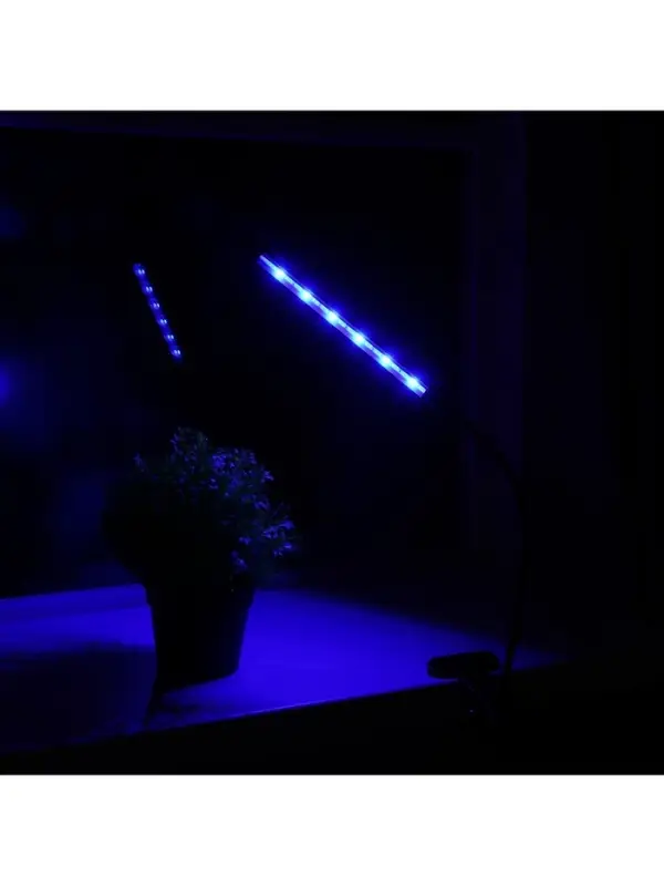 Фитосветильник для растений, светодиодный, 9 Вт, 250 мм, IP66, 5 В, USB, прищепка, таймер, биколорный