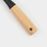 Щётка для посуды Доляна Meli, бамбуковая ручка, 25.5 см, чёрная