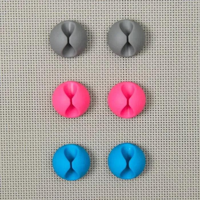 Зажимы для проводов, набор 6 шт., пластик, МИКС