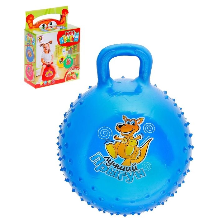 Мяч-прыгун с ручкой «Сказочные истории», массажный, d=45 cм, 350 г, цвета МИКС Мяч-прыгун с ручкой «Сказочные истории», массажный, d=45 cм, 350 г, цвета МИКС