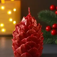 Свеча "Шишка 70*75 мм декор Свеча "Шишка 70*75 мм декор