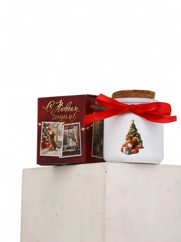 Ароматическая свеча в матовом стакане «Новогоднего уюта и тепла», аромат мандарин Ароматическая свеча в матовом стакане «Новогоднего уюта и тепла», аромат мандарин