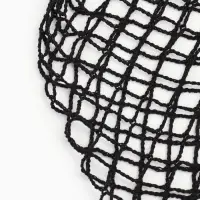 Сумка - авоська плетёная, клетка 1.5 см, чёрная