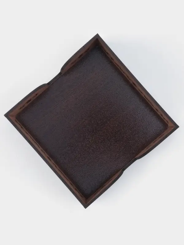 Салфетница Доляна &laquo;Мокко&raquo;, 12.3&times;12.3 см, с салфетками, дерево, коричневая