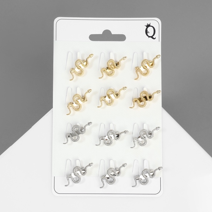 Символ года! Брошь  Символ года! Брошь "Змея" извилистая, цвет МИКС