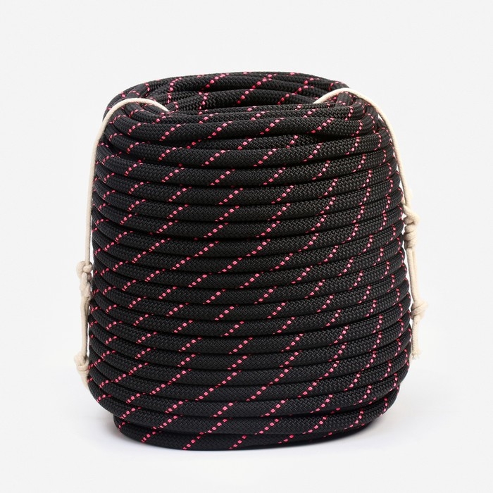 Веревка страховочно-спасательная  Веревка страховочно-спасательная "Высота" черная, d= 8 мм, 50 м