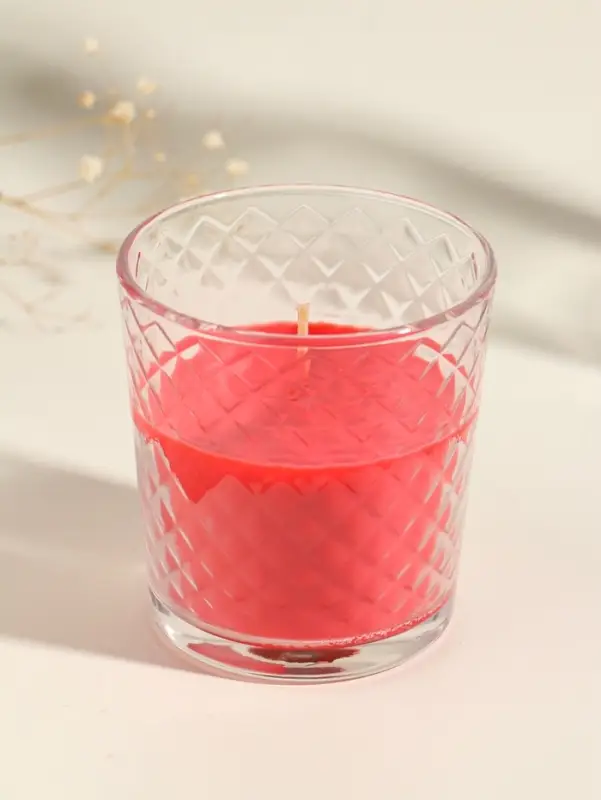 Ароматическая свеча в стакане &laquo;Маковое поле&raquo;, 8&times;8.5 см, 30 ч