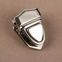 Застёжка для сумки, 3×2.5 см, цвет серебряный
