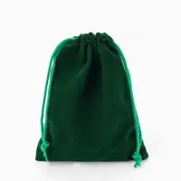 Набор мешочков бархатных 50 шт. 10&times;12&times;0.1 см, зелёный