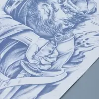 Татуировка на тело "Китайский воин с мечом - поединок" 18х11 см Татуировка на тело "Китайский воин с мечом - поединок" 18х11 см