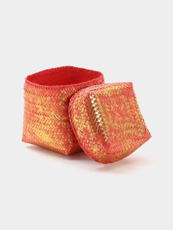 Корзинка плетёная &laquo;Голден&raquo;, 16&times;16&times;23 см, розовая