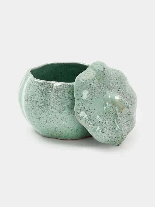 Горшок для запекания Борисовская керамика &laquo;Гармония&raquo;, 600 мл, зелёный