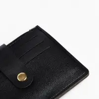 Картхолдер с монетницей на молнии, на 3 карты, чёрный