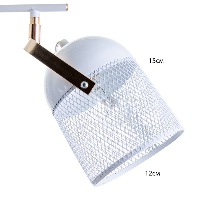 Люстра Люстра "Бирасо" 3x60Вт E27 белый-золото 58х58х40 см. Модель GZV-0036