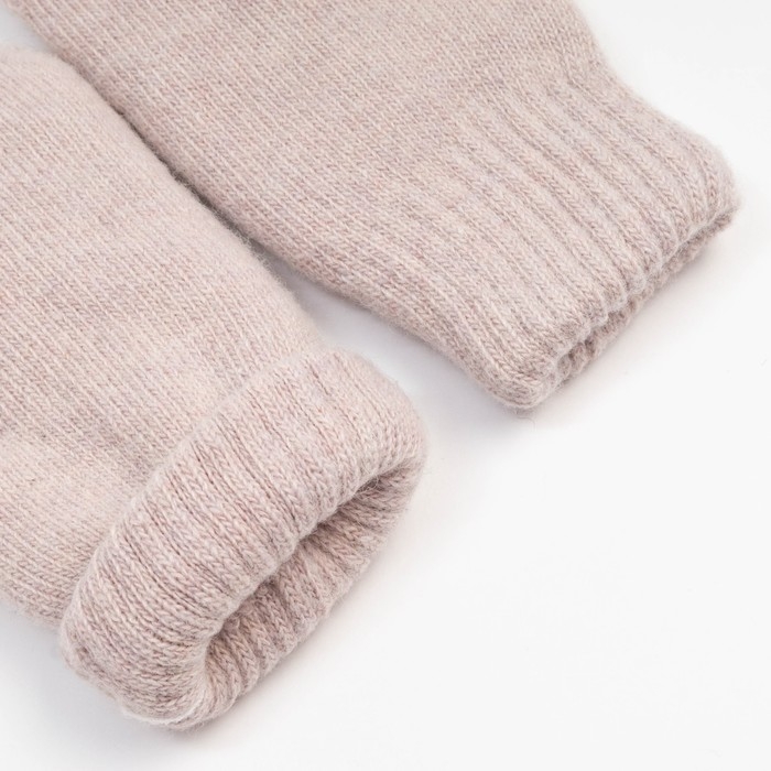 Варежки женские, цвет бежевый, размер 7-8 Варежки женские, цвет бежевый, размер 7-8