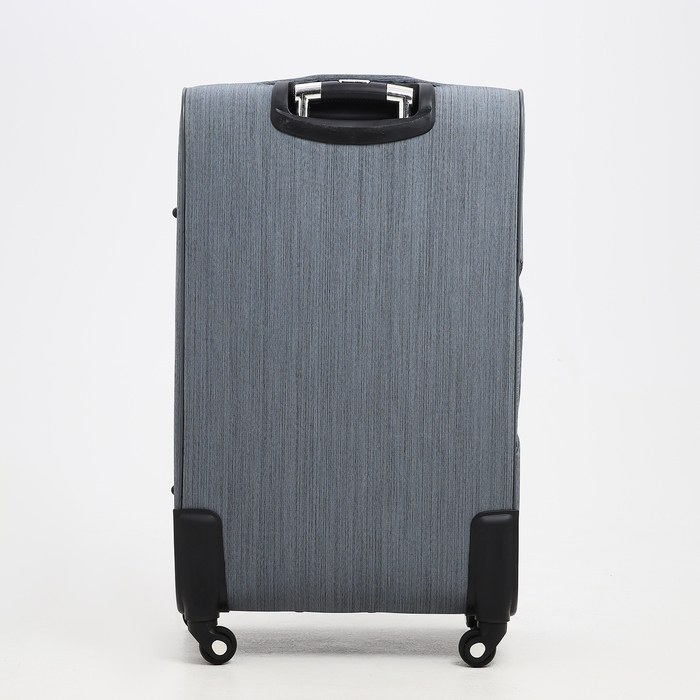 Чемодан большой 95 л (L), отдел на молнии, с расширением, кодовый замок, 4 колеса, наружный карман, цвет серый Чемодан большой 95 л (L), отдел на молнии, с расширением, кодовый замок, 4 колеса, наружный карман, цвет серый