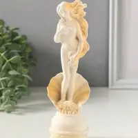 Фигурка гипс &laquo;Венера&raquo;, 17&times;5 см, белая с позолотой