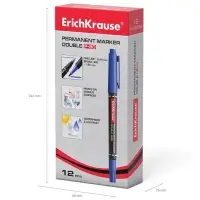 Маркер перманентный ErichKrause. Double P-80, синий, двухсторонний, 0.45 мм/1.65 мм