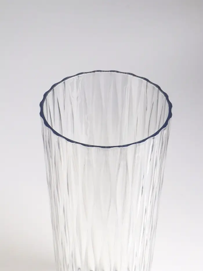 Ваза настольная пластик "Венера" геометрия, 25,5х11,5 см, прозрачный Ваза настольная пластик "Венера" геометрия, 25,5х11,5 см, прозрачный