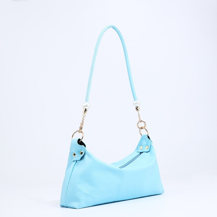 Сумка-багет на молнии, цвет голубой Сумка-багет на молнии, цвет голубой