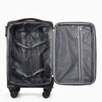 Чемодан на колёсах TEXTURA, текстильный, кодовый замок, с увеличением, 36&times;25&times;58 см, 20", коричневый