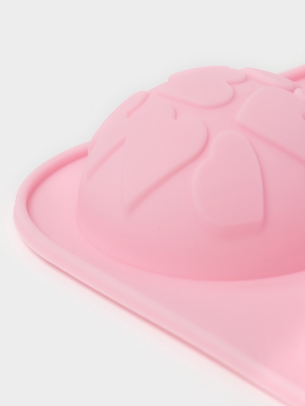 Форма для выпечки Доляна «Ассорти», силикон, 8 ячеек, 26×14×2.5 см (d=5 см), розовая Форма для выпечки Доляна «Ассорти», силикон, 8 ячеек, 26×14×2.5 см (d=5 см), розовая