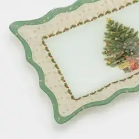 Блюдо прямоугольное "Рождественская ель" 29,5х19,5 см