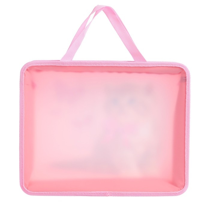 Папка с ручками А4, 330 х 260 х 75 мм, пластиковая, ручки-тесьма, Calligrata  Папка с ручками А4, 330 х 260 х 75 мм, пластиковая, ручки-тесьма, Calligrata "Котик"