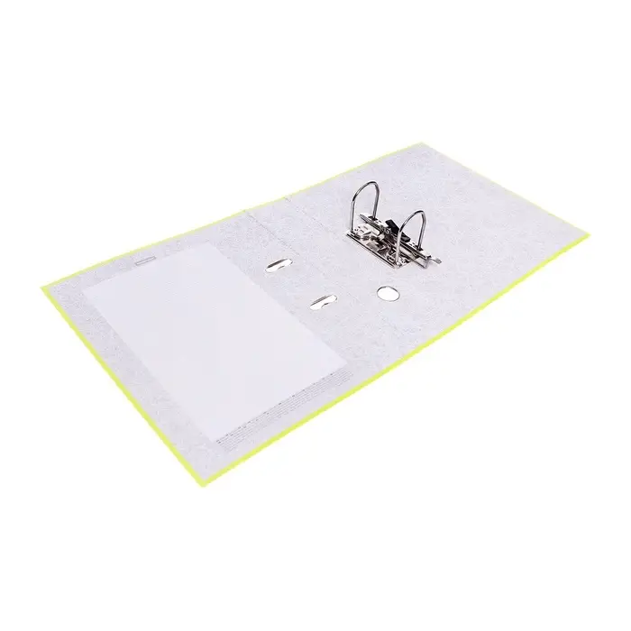 Папка&ndash;регистратор А4, корешок 70 мм, ErichKrause Neon, с арочным механизмом, неоновая, жёлтая, до 450 листов