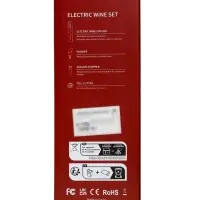 Набор сомелье электрический LSH-04, пробка, аэратор, штопор, от батареек, чёрный