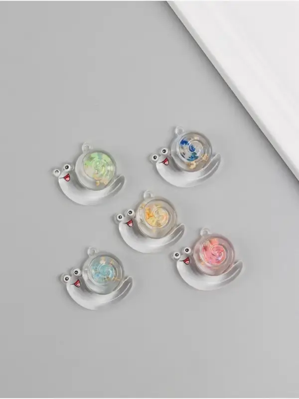 Подвеска для творчества акрил Подвеска для творчества акрил "Улыбчивая улитка" светится в темноте МИКС 2,9х3,3х1 см