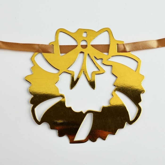 Гирлянда на ленте "Новогодняя", золото