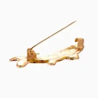 Брошь &laquo;Рыба&raquo; карп речной, чёрно-красная в матовом золоте