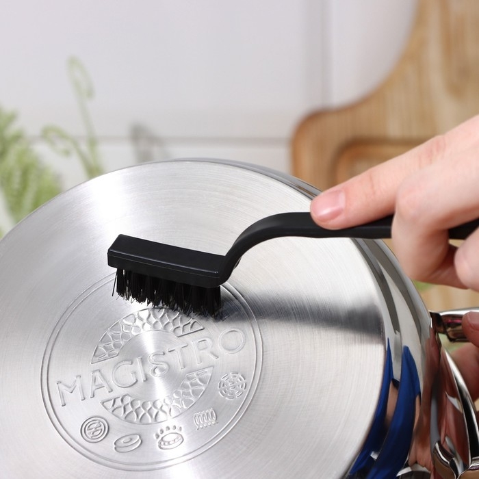 Набор щёток Доляна, 3 шт: латунная, стальная, нейлоновая Набор щёток Доляна, 3 шт: латунная, стальная, нейлоновая