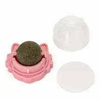 Игрушка для кошек из кошачьей мяты «Киса» на основании, 4.5×6×6 см, розовая