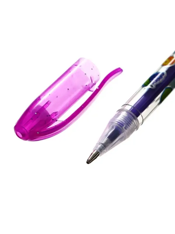 Набор гелевых ручек, 10 цветов, металлик, корпус с рисунком, в блистере на кнопке