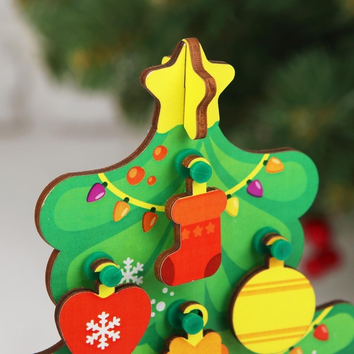 Новогодняя развивающая игрушка «Новый год! Ёлочка» нарядная 15 х 20 см Новогодняя развивающая игрушка «Новый год! Ёлочка» нарядная 15 х 20 см