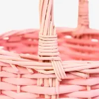 Набор корзин 2 шт  19х19х24, 15х15х8 см ручка h=14 см розовый