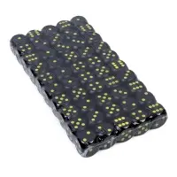Кубики игральные, 2.5&times;2.5 см, набор 50 шт., черные