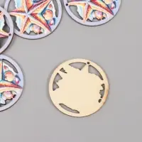 Декор для творчества дерево "Морская звезда" 4х4х0,3 см Декор для творчества дерево "Морская звезда" 4х4х0,3 см