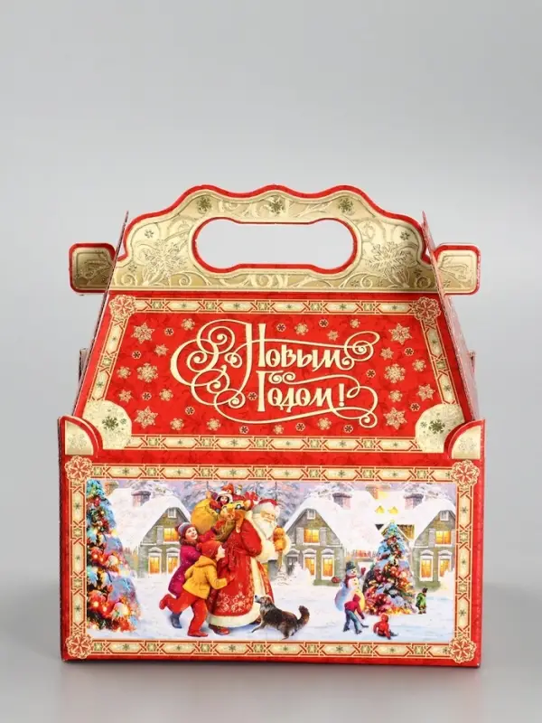 Подарочная новогодняя коробка «Атмосфера», для сладких подарков, 20×12×19 см Подарочная новогодняя коробка «Атмосфера», для сладких подарков, 20×12×19 см