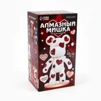 Алмазная мозаика на фигурке &laquo;Медведь с сердечками&raquo;