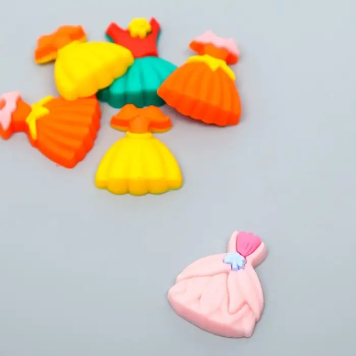 Декор для творчества резина Декор для творчества резина "Платье" набор 10 шт 2,6х2,8 см