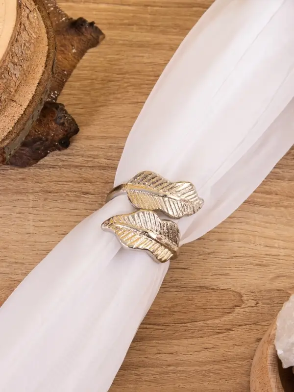 Кольцо для салфеток «Листья», 5×5×5 см, алюминий