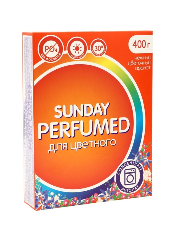 Парфюмированное средство для стирки цветного белья Сонца Sunday автомат, 400 г Парфюмированное средство для стирки цветного белья Сонца Sunday автомат, 400 г