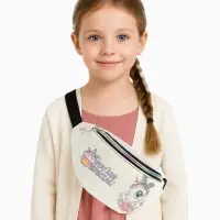 Сумка поясная детская на молнии &laquo;Выбражулька&raquo;, молочная